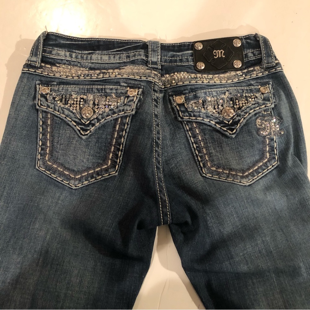 MISS ME Distressed Easy Capri JEANS 28 - Picture 11 of 16